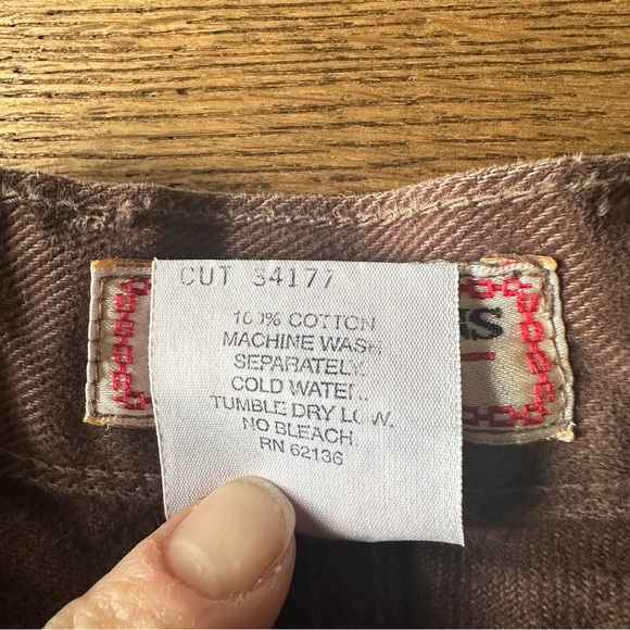 Vintage GUESS Brown High Waisted Jeans Sz 27 - Picture 7 of 8